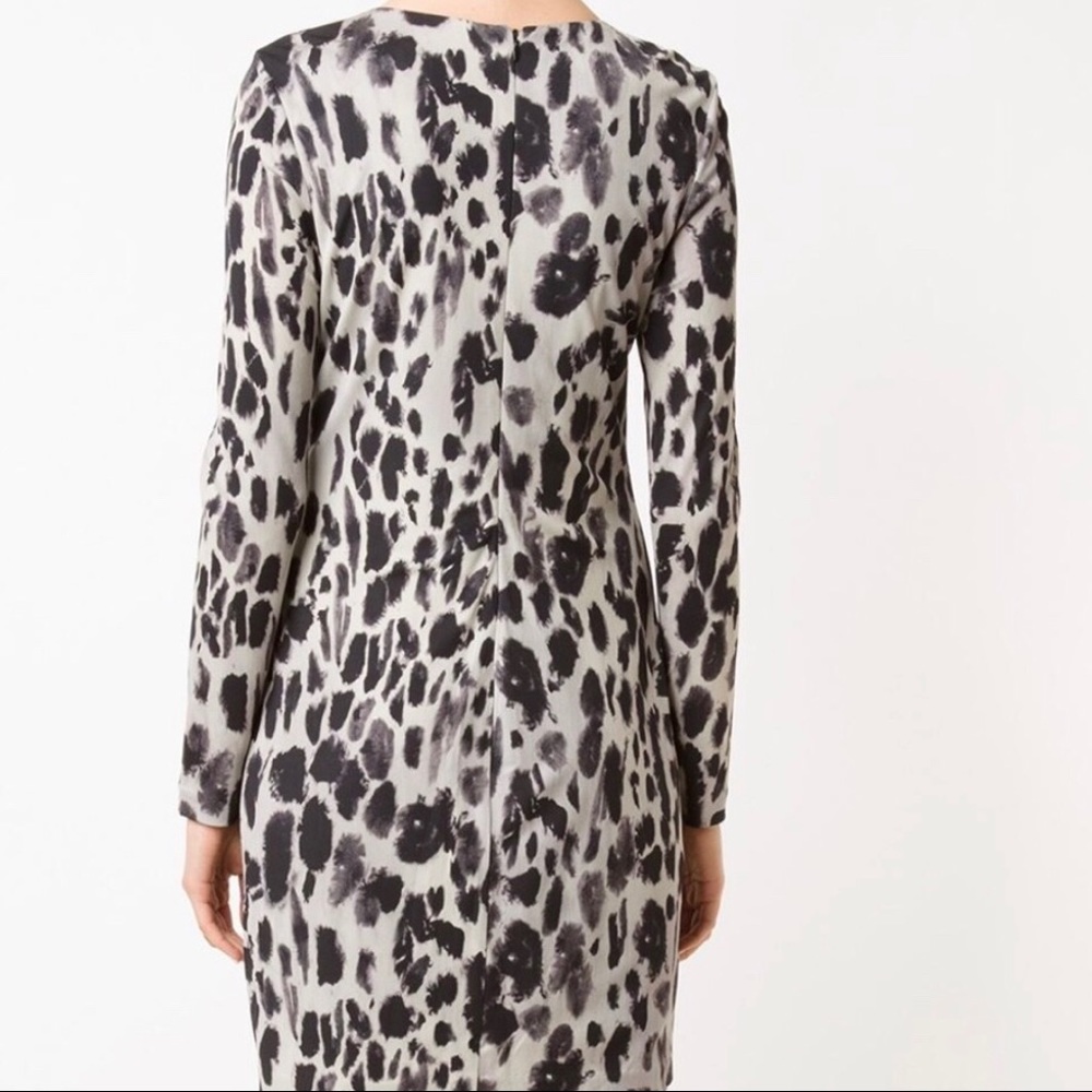 NWOT Nicole Miller Long-Sleeve Animal Print Dress - Picture 3 of 8
